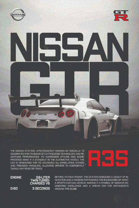 Nissan GTR R35 Poster
