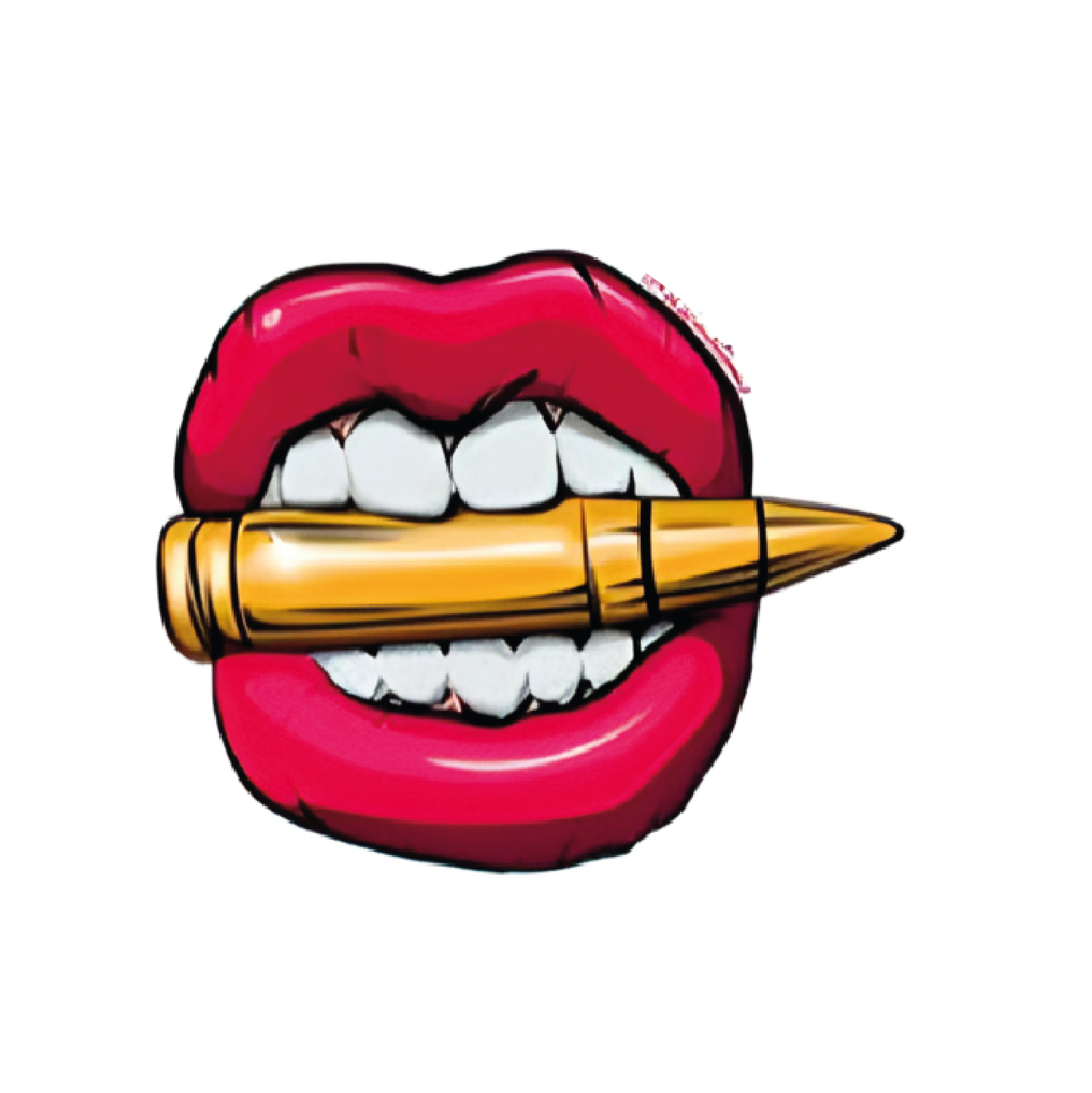 Bullet in Mouth. Sticker