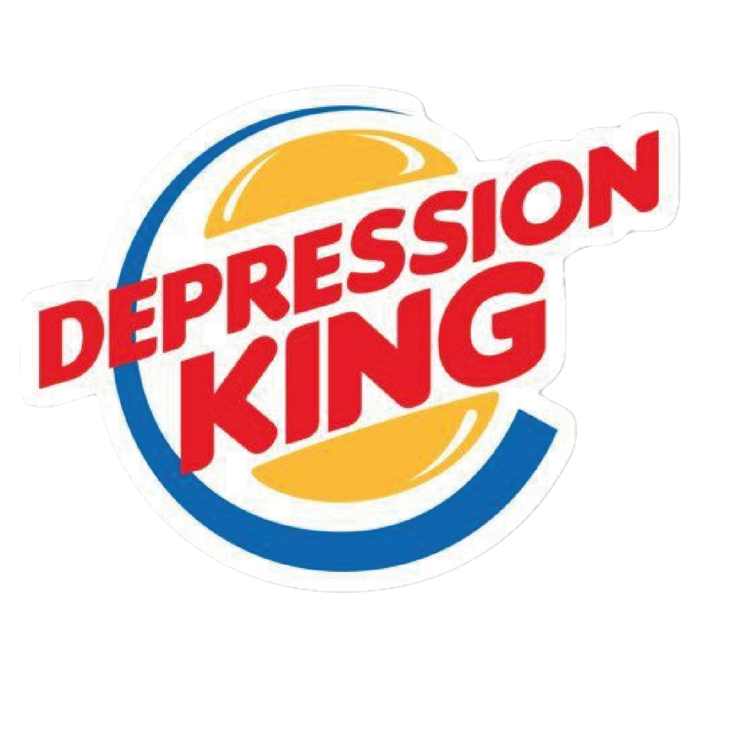 Depression King Sticker