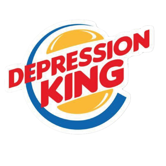 Depression King Sticker