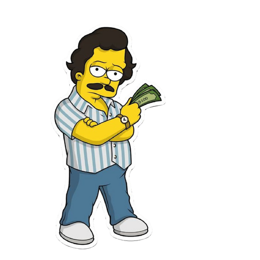 Simpsons Escobar Sticker