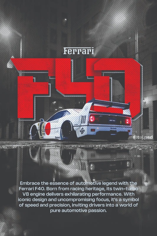 Ferrari F40 Poster